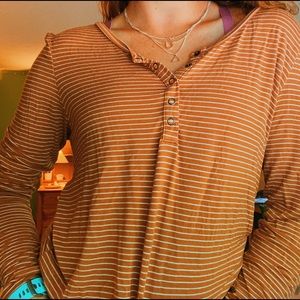 Long Sleeve Soft American Eagle Striped Tee